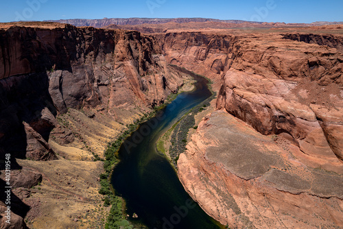 Arizona Horseshoe Bend in Grand Canyon. Grand Canyon. Colorado River. National Park. Famous hiking place. Sunset in Canyon. © Volodymyr