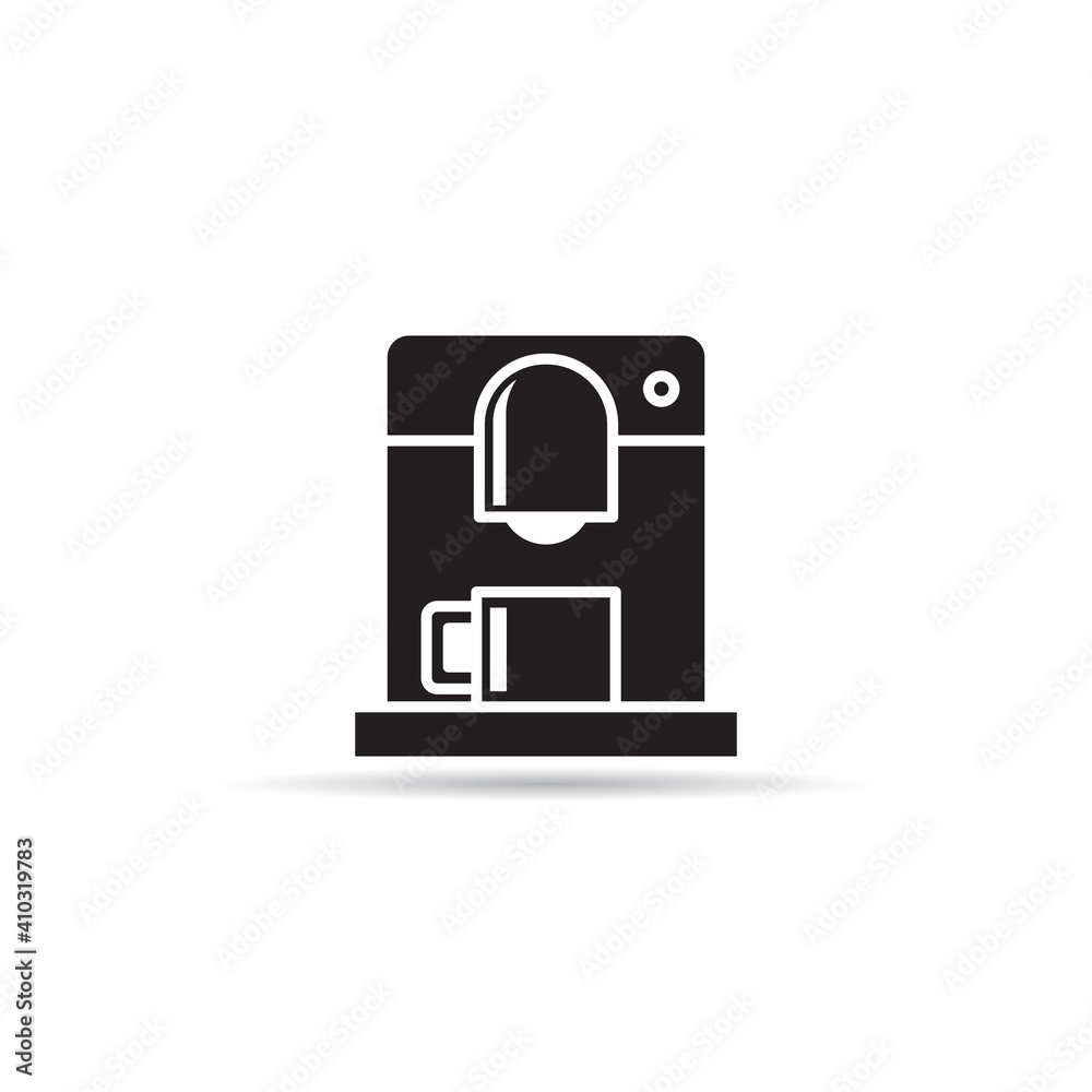 coffee maker icon on white background coffee maker icon on white background