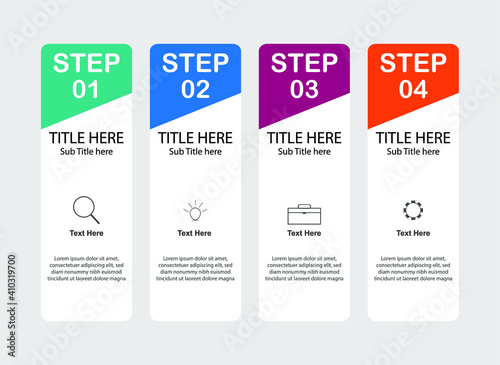 modern info-graphic 4 steps vector design