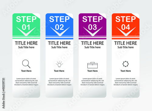 modern info-graphic 4 steps vector design