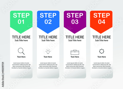 modern infographic 4 steps vector design