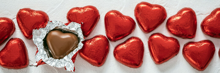 Chocolate Candy Red Heart Sweets for Valentine's Day