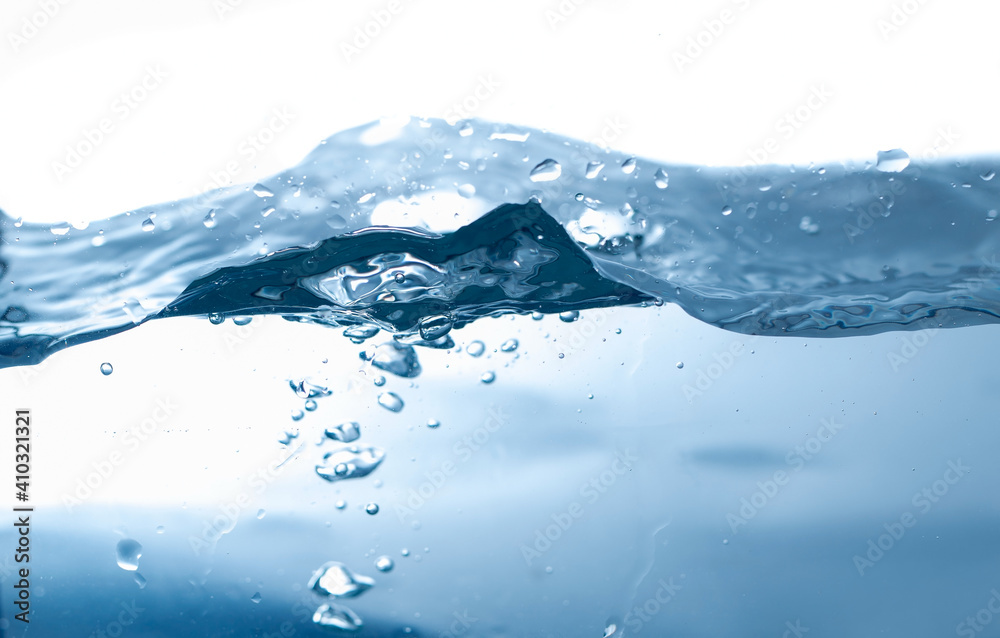 Clean water with water droplets and waves Clean water with water droplets and waves