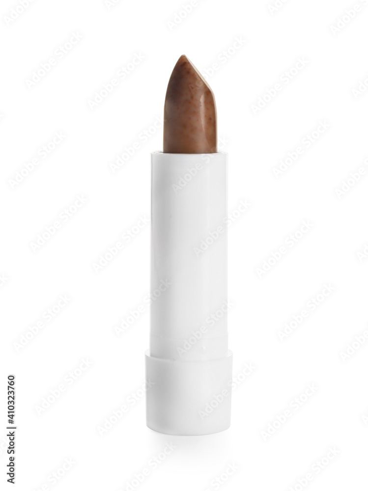 Natural lip balm on white background Natural lip balm on white background