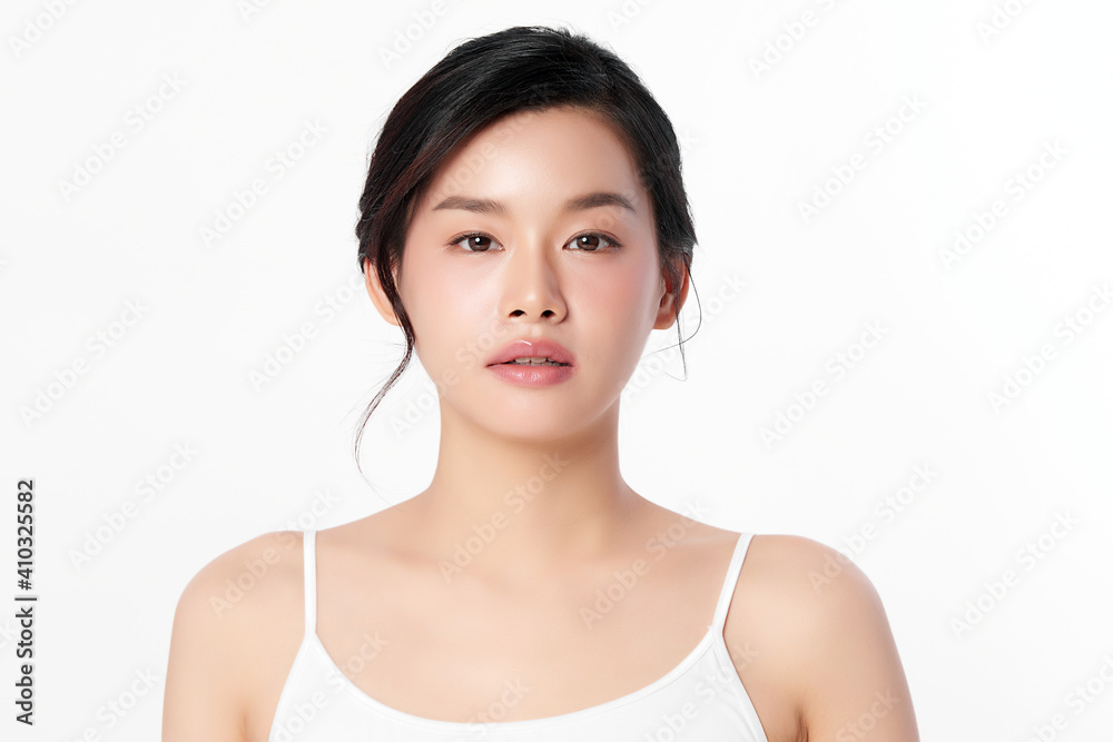 Beautiful young asian woman with clean fresh skin on white background, Face care, Facial treatment, Cosmetology, beauty and spa, Asian women portrait Beautiful young asian woman with clean fresh skin on white background, Face care, Facial treatment, Cosmetology, beauty and spa, Asian women portrait