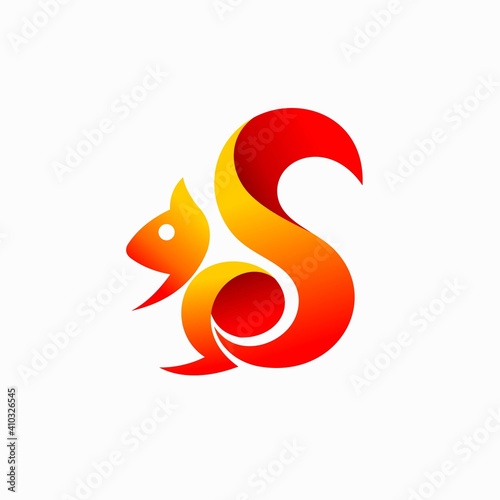 squirrel logo that formed letter S