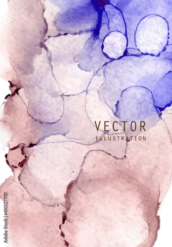 Alcohol ink vector texture. Fluid ink abstract background.