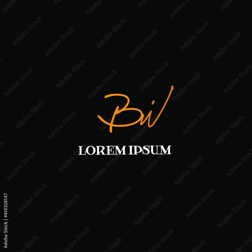 BW b w Initial handwriting creative fashion elegant design logo Sign Symbol template vector icon BW b w Initial handwriting creative fashion elegant design logo Sign Symbol template vector icon