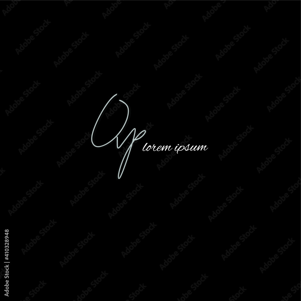 QP q p Initial handwriting creative fashion elegant design logo Sign Symbol template vector icon QP q p Initial handwriting creative fashion elegant design logo Sign Symbol template vector icon