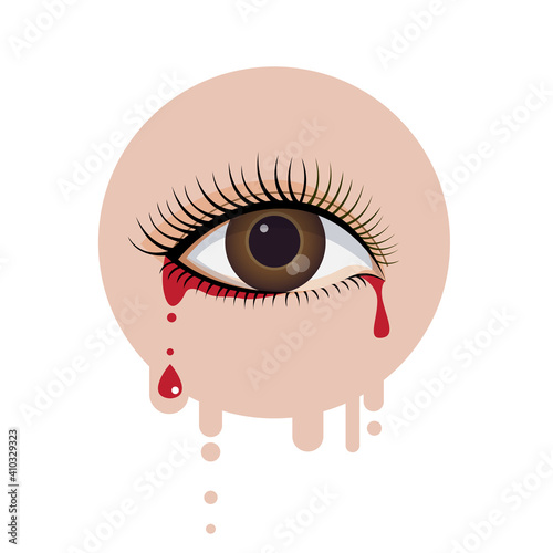 eye blood