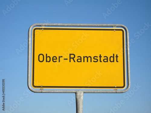 Ortsschild Ober-Ramstadt photo