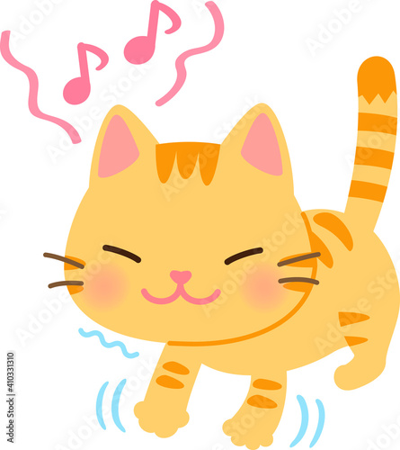 足踏みしながら喉を鳴らす猫