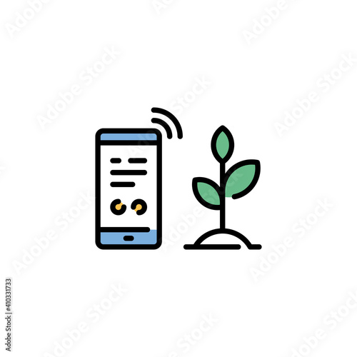 Vector Smart Farm Phone Icon