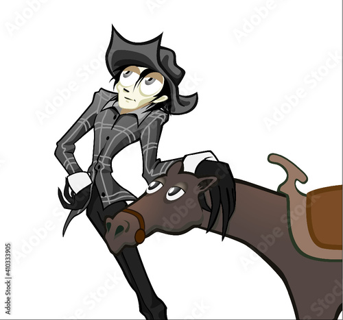 PERSONAJE ESPANTAPAJAROS CABALLO RANCHO