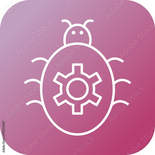Bug fixing line vector icon