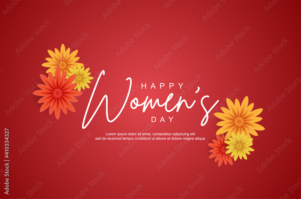 Women's day with flowers