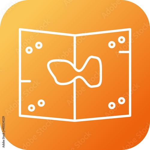Unique Map Line Vector Icon