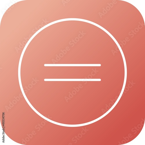 Unique Equal to line vector icon