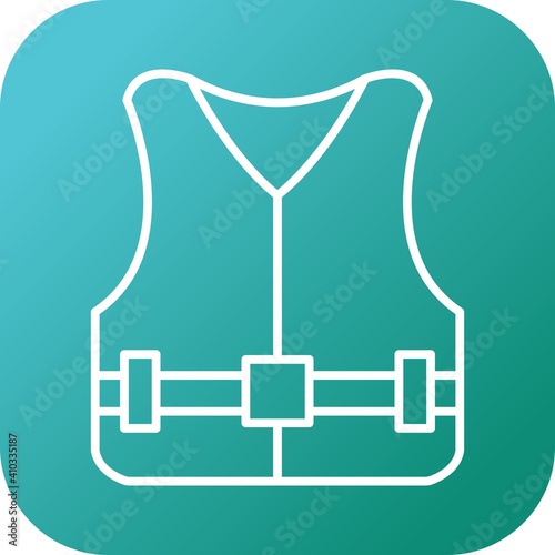 Unique Life Jacket Vector Line Icon