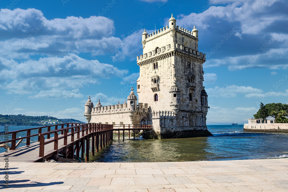 Belem Tower is a fortified tower located in the civil parish of Santa Maria de Belem in Lisbon, Portugal Belem Tower is a fortified tower located in the civil parish of Santa Maria de Belem in Lisbon, Portugal
