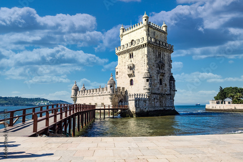 Belem Tower is a fortified tower located in the civil parish of Santa Maria de Belem in Lisbon, Portugal photo