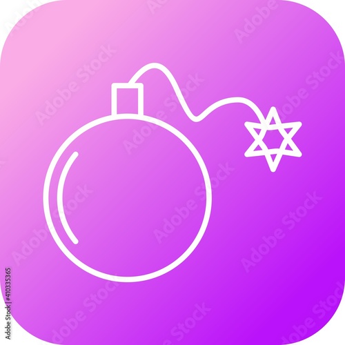 Unique Bomb Vector Line Icon