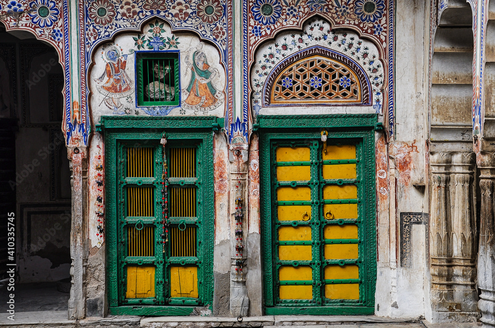 Haveli in Nawalgarh, Rajasthan in North India. Haveli in Nawalgarh, Rajasthan in North India.