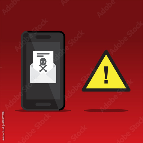 Alert emails with viruses in phone