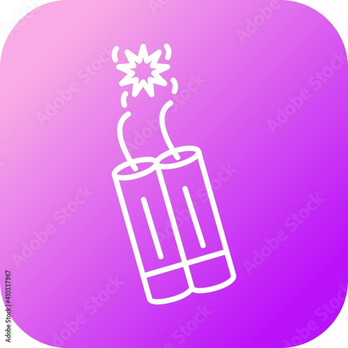 Unique Dynamite Line Vector Icon