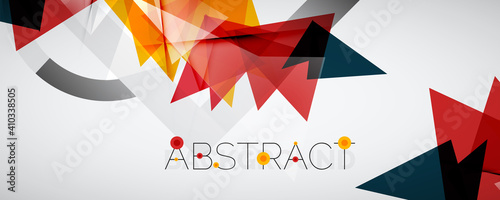 Geometric abstract background. Color triangle shapes. Vector illustration for covers, banners, flyers and posters and other designs