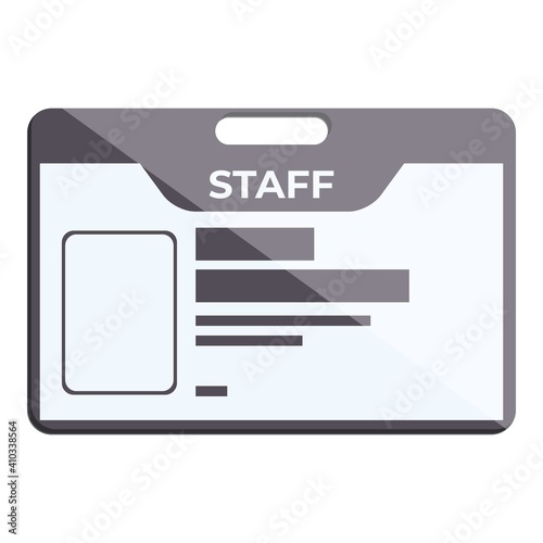 Id card security icon. Cartoon of id card security vector icon for web design isolated on white background