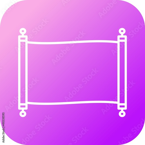 Unique Scroll Line Vector Icon