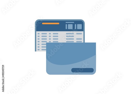 Saving book with its cover. Simple flat illustration.
