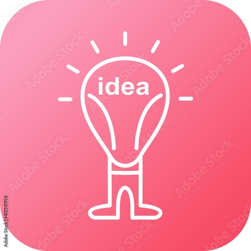 Unique Brilliant Idea Line Vector Icon