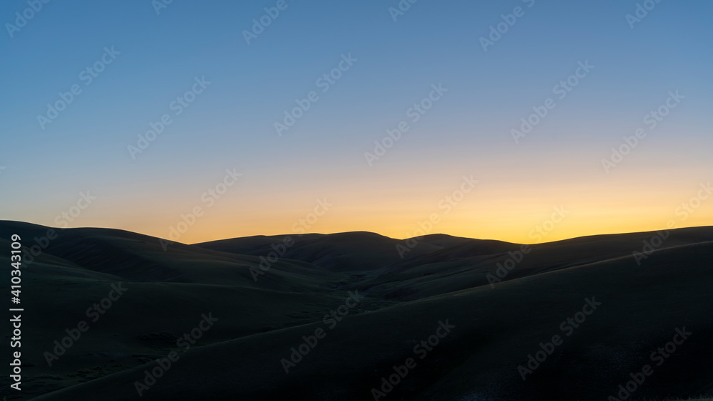 Sunset Steppe Mongolia