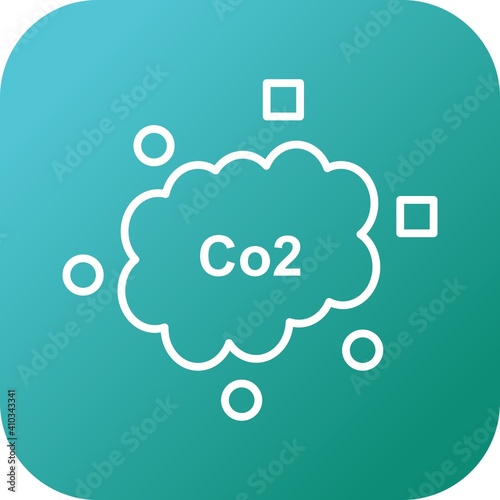 Unique Carbon dioxide Vector Line Icon