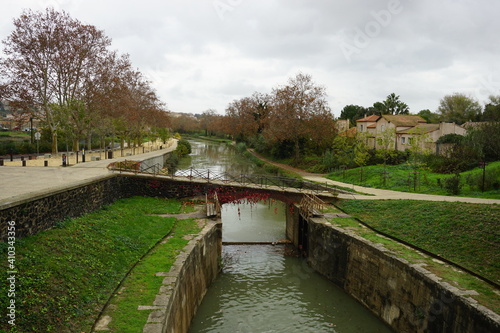 the Fonserannes Locks in Beziers, Occitanie, France, November 