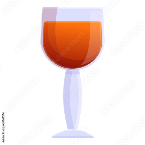 Bourbon distillery glass icon. Cartoon of bourbon distillery glass vector icon for web design isolated on white background