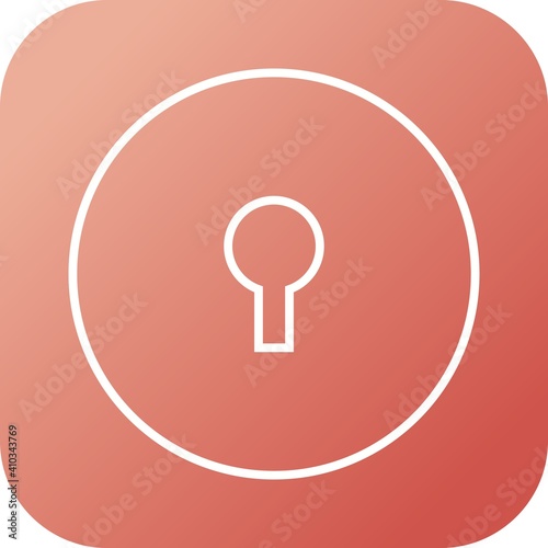 Unique icon of key hole