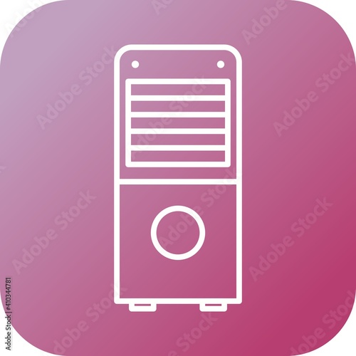 Unique Air Dehumidifier Line Vector Icon