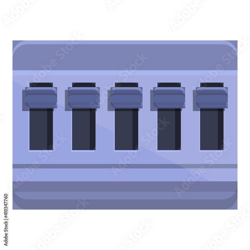Circuit breaker switch icon. Cartoon of circuit breaker switch vector icon for web design isolated on white background