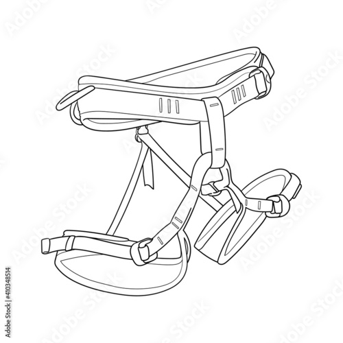 Harness for climbing. Vector illustration photo
