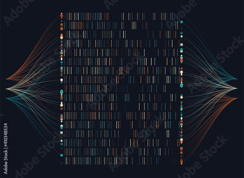 Big genomic data visualization photo