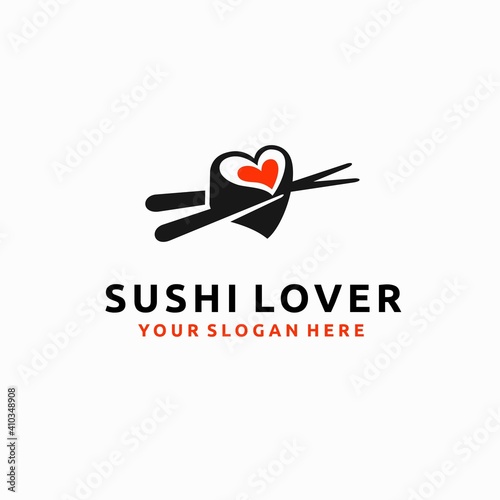 sushi lover logo, sushi logo design