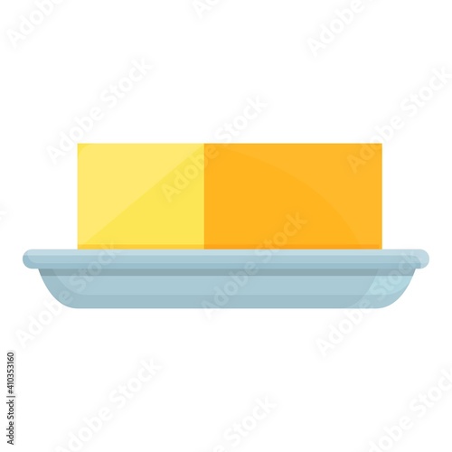 Dairy butter icon. Cartoon of dairy butter vector icon for web design isolated on white background