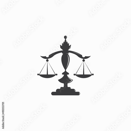 scales justice icon vector logo design clip art illustration