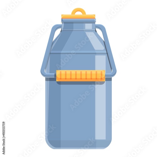 Aluminium milk pot icon. Cartoon of aluminium milk pot vector icon for web design isolated on white background