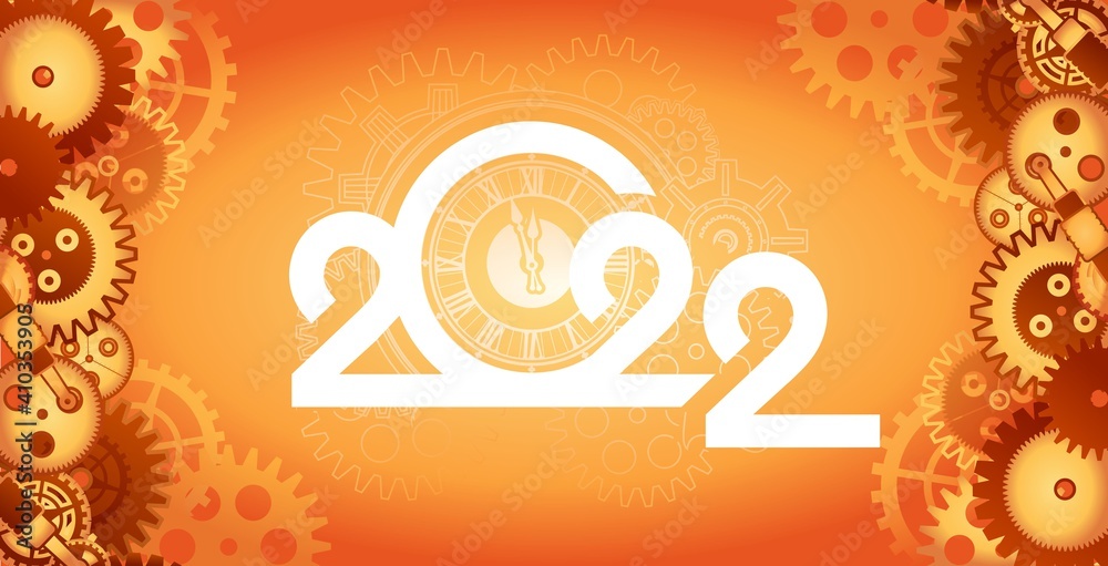 year digits 2022 mechanical logo vector year digits 2022 mechanical logo vector