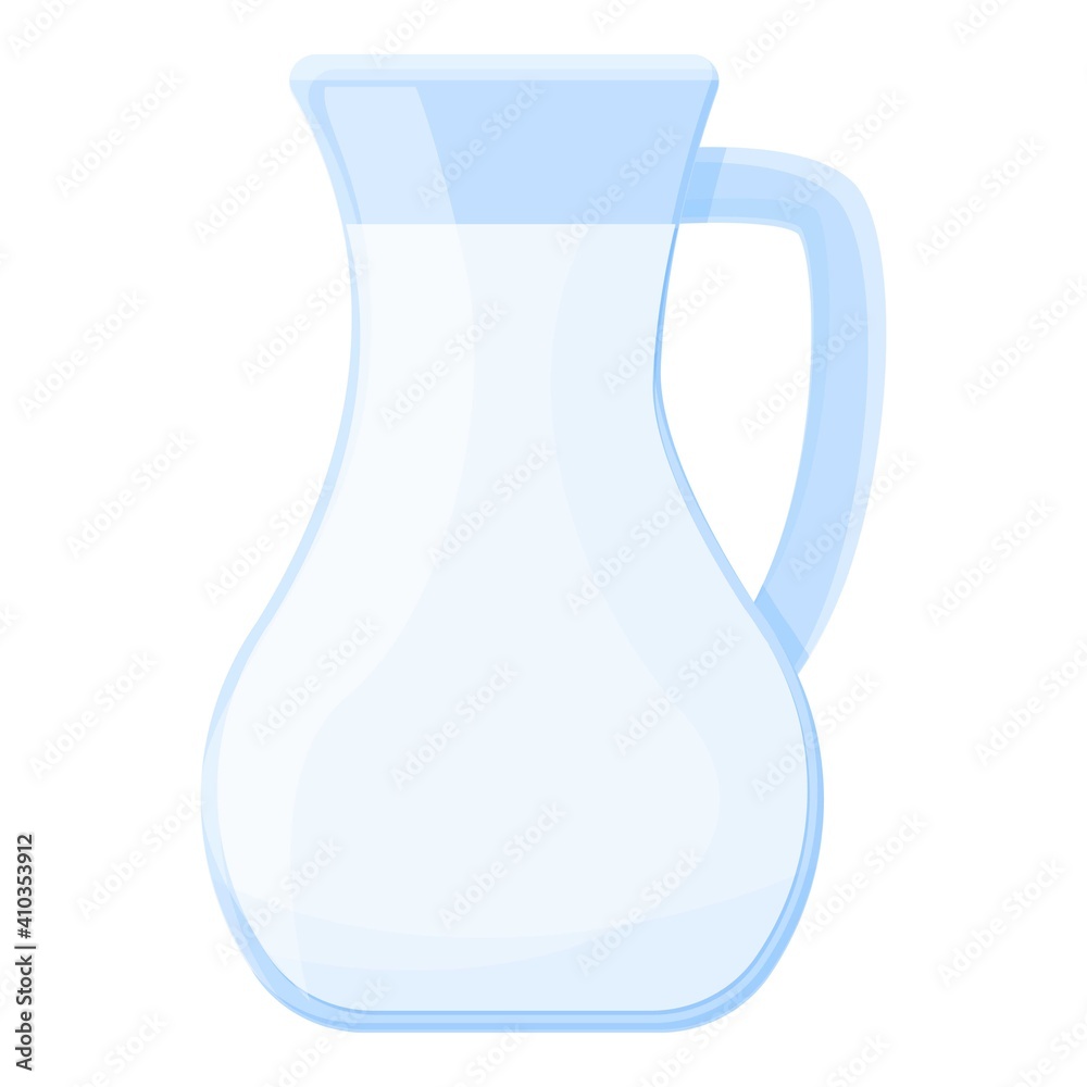 Milk jug icon. Cartoon of milk jug vector icon for web design isolated on white background Milk jug icon. Cartoon of milk jug vector icon for web design isolated on white background