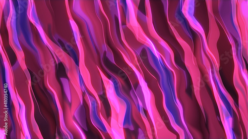 Abstract colorful blue and pink wavy patterns with nice glowing light effect, 4k High Quality , 3D render